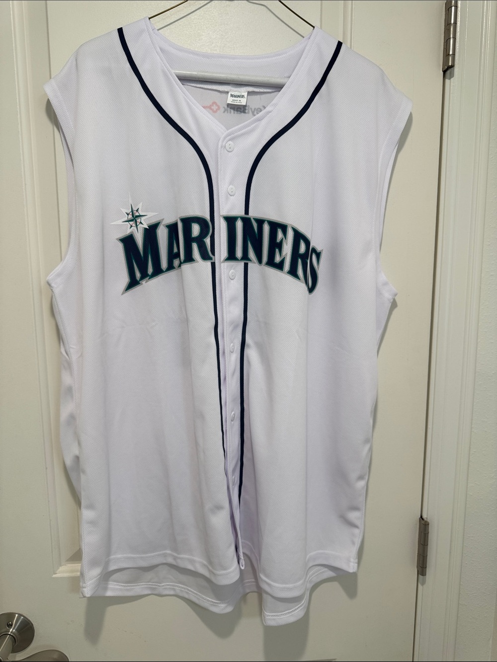 Seattle Mariners White Sleeveless Men’s Baseball Jersey